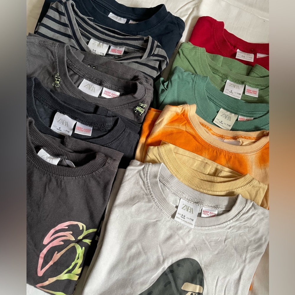 Zara Kids Colorful Short Sleeve T-Shirt Collection